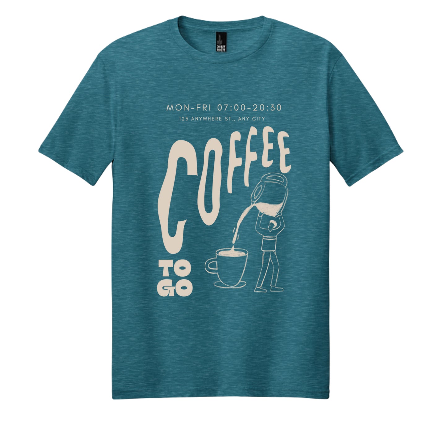 Heathered Teal - DM108 - FRONT