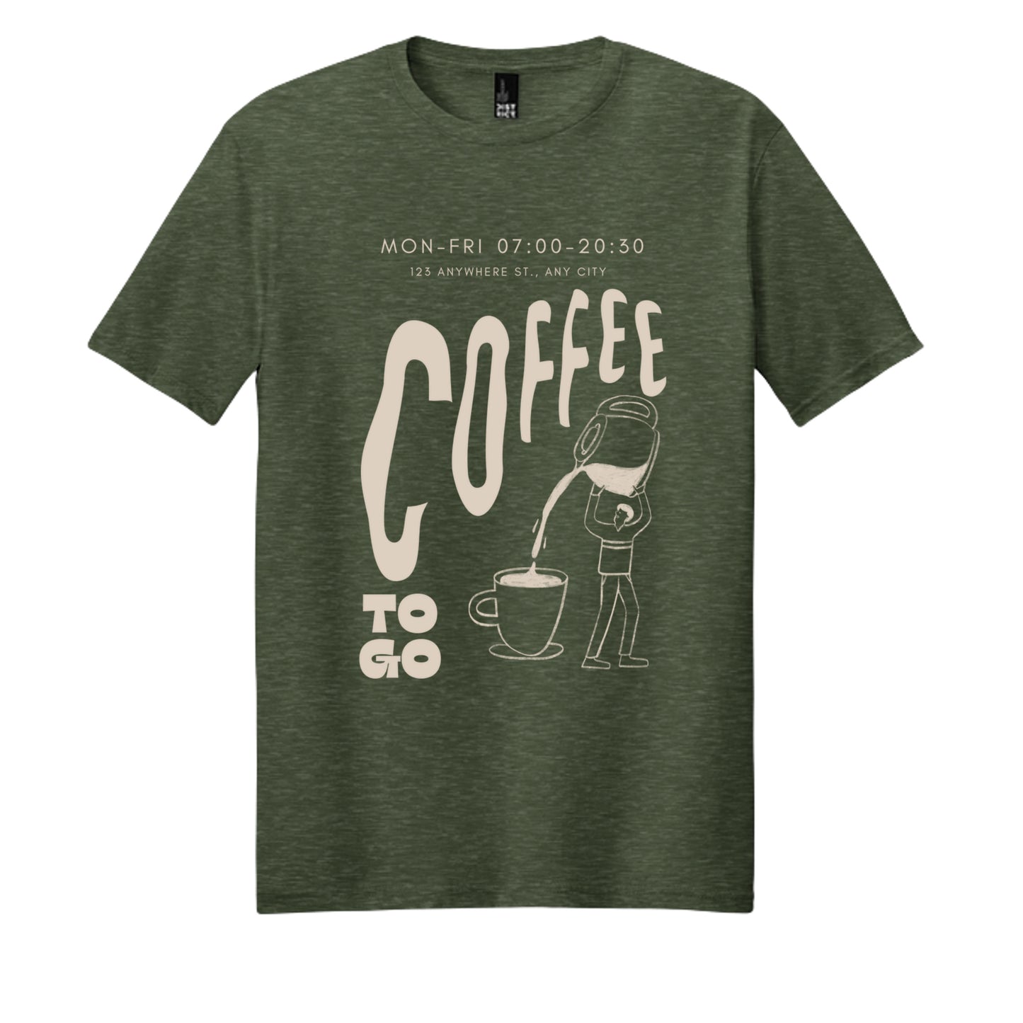 Heathered Forest Green - DM108 - FRONT