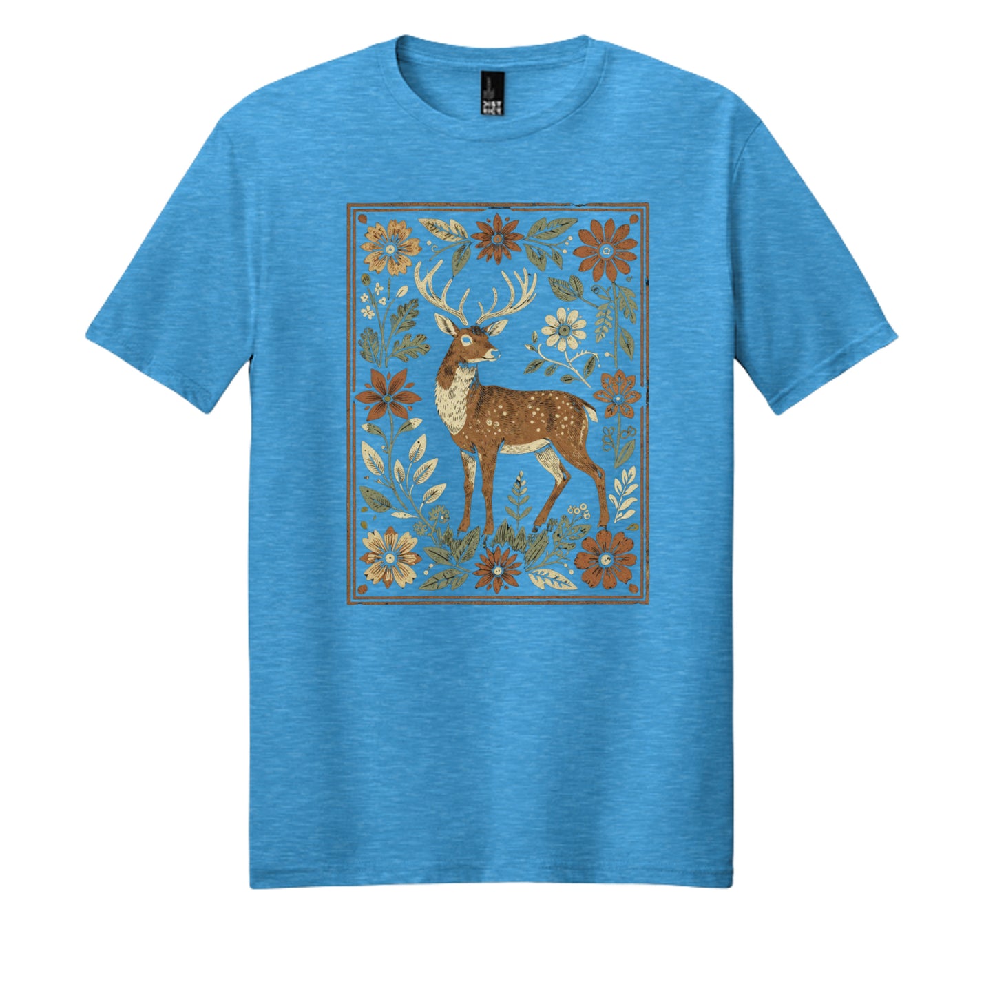 Heathered Bright Turquoise - DM108 - FRONT