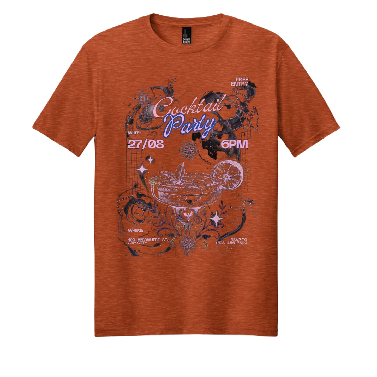 Deep Orange Heather - DM108 - FRONT
