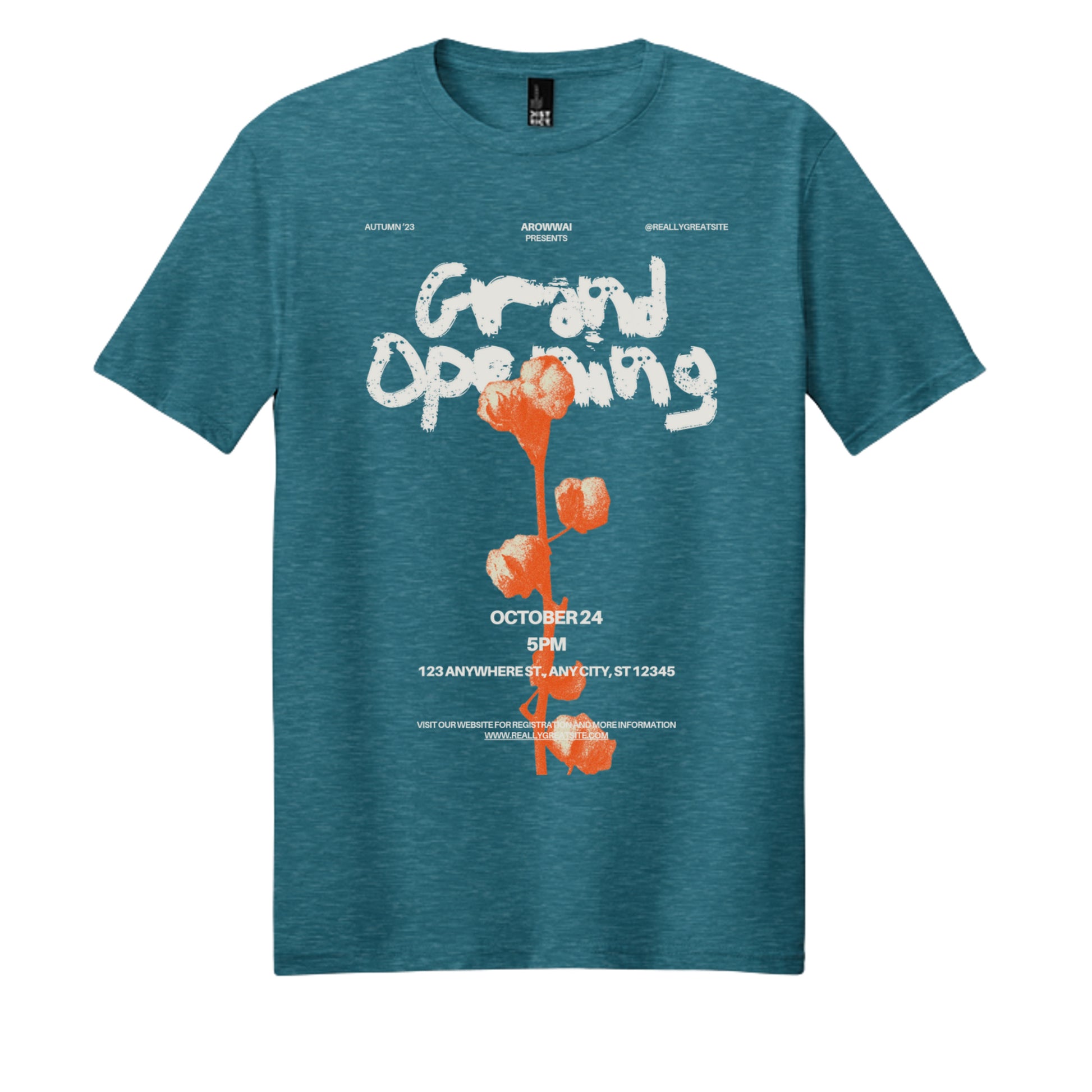 Heathered Teal - DM108 - FRONT