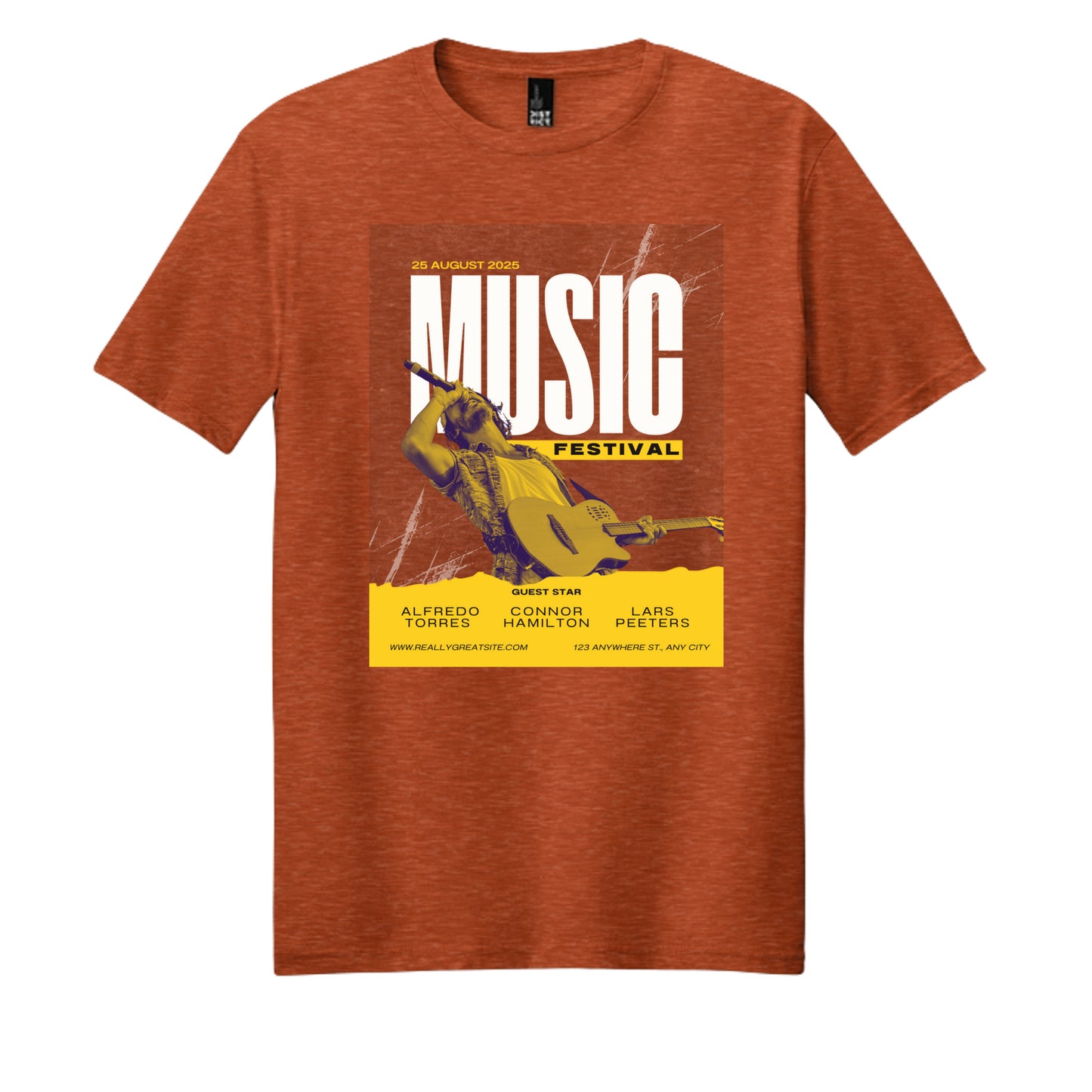 Deep Orange Heather - DM108 - FRONT
