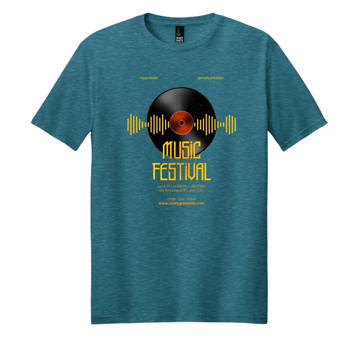 Heathered Teal - DM108 - FRONT