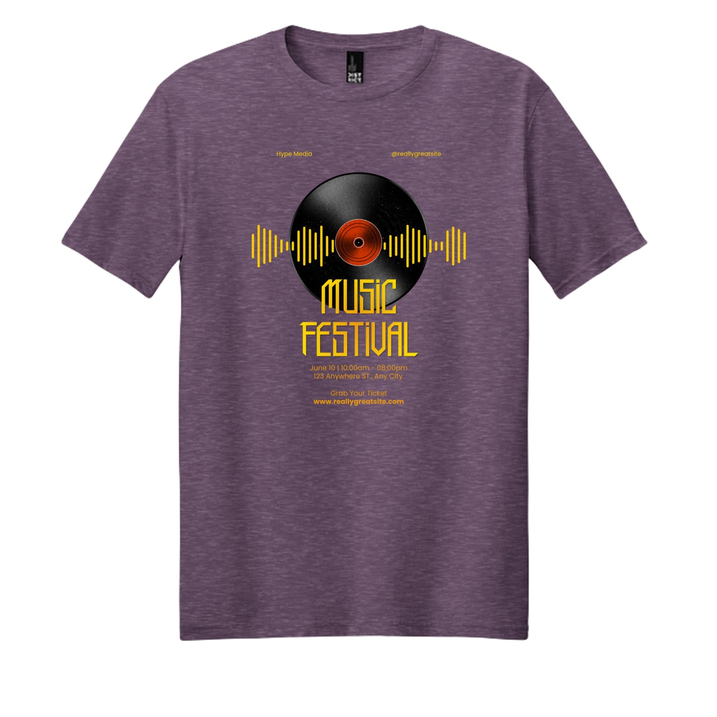 Heathered Eggplant - DM108 - FRONT