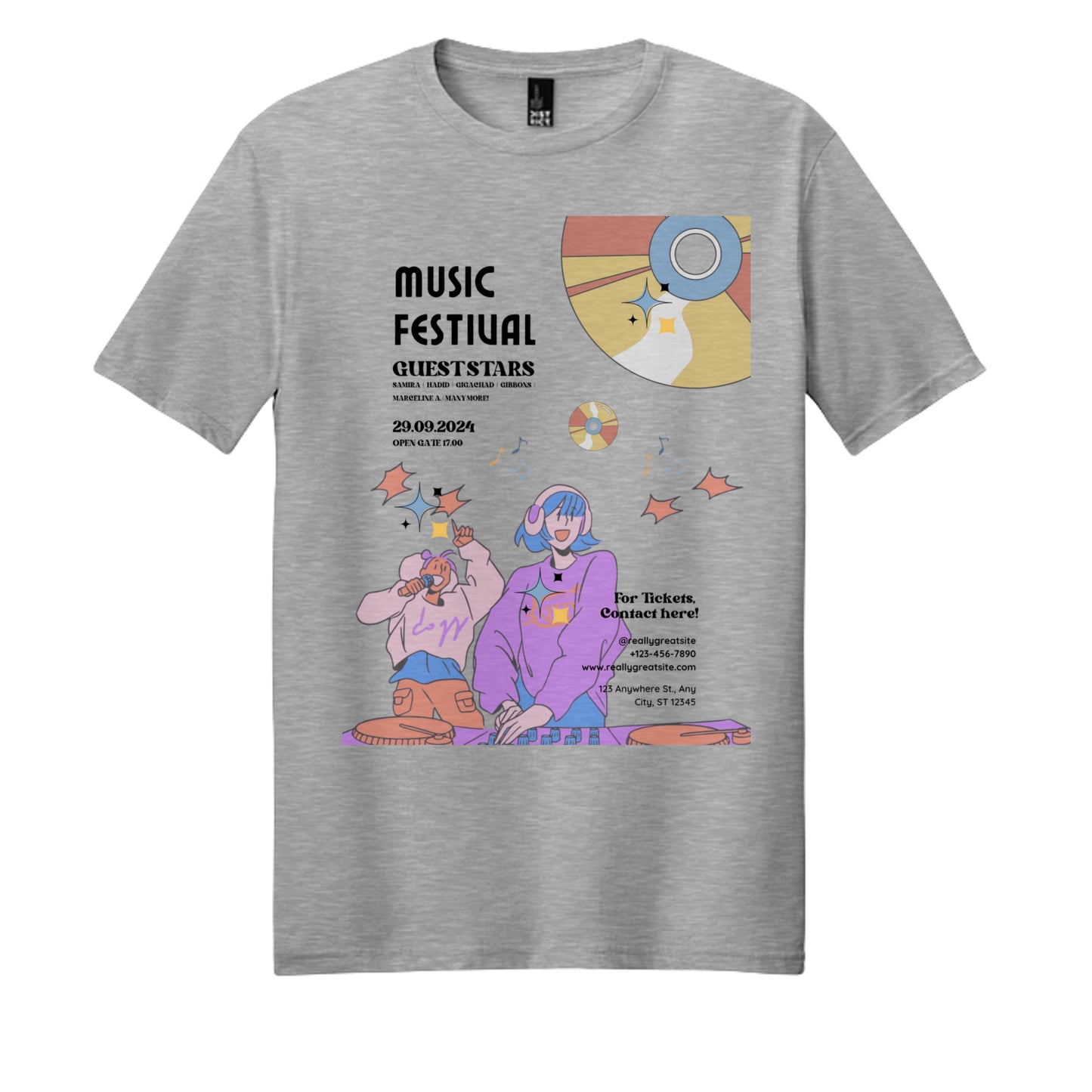 Light Heather Grey - DM108 - FRONT