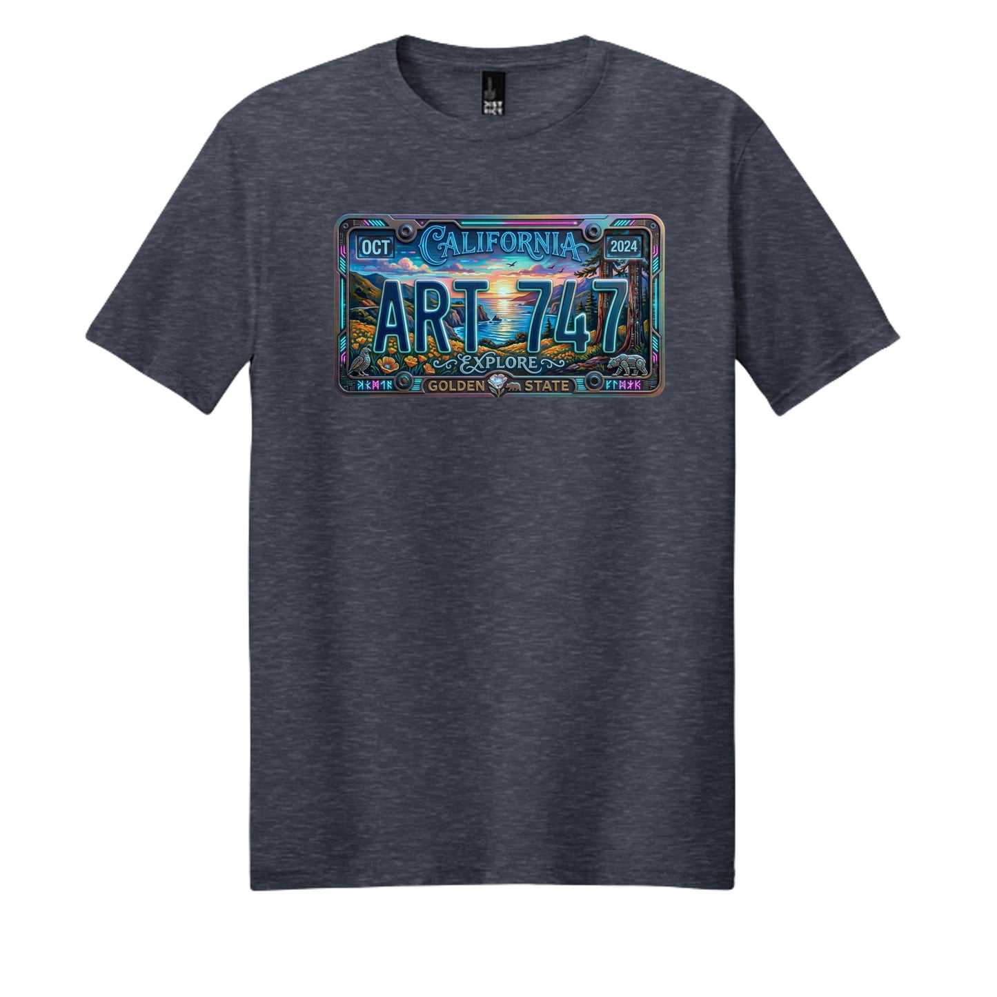 Heathered Navy - DM108 - FRONT