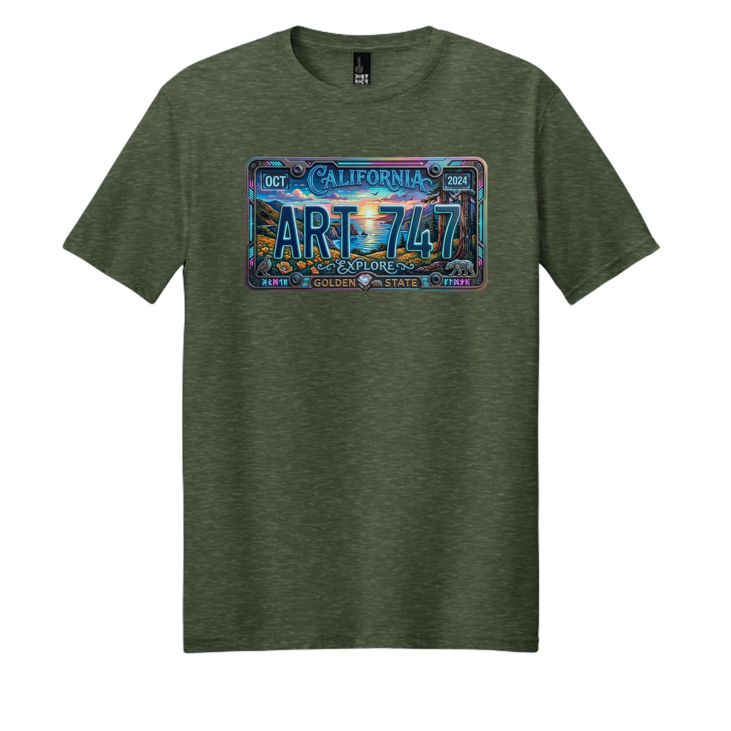 Heathered Forest Green - DM108 - FRONT