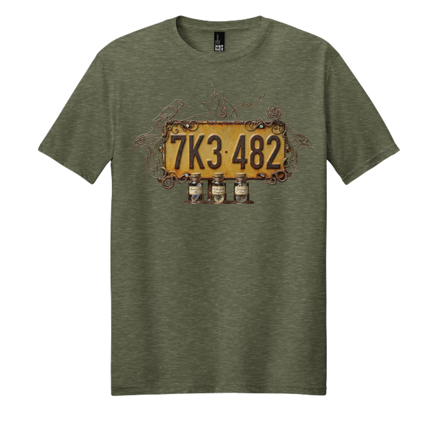 Heathered Olive - DM108 - FRONT