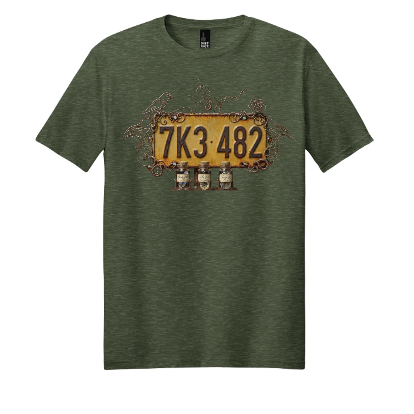 Heathered Forest Green - DM108 - FRONT