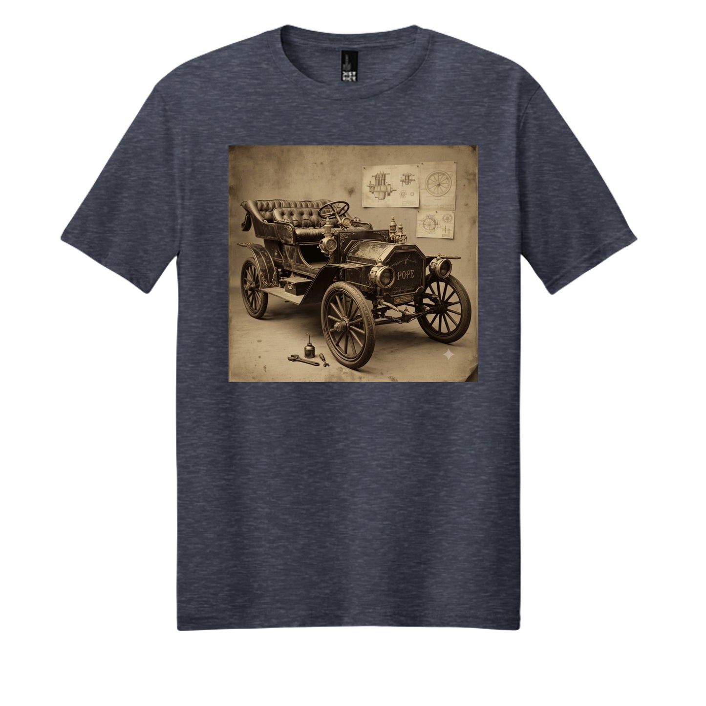 Heathered Navy - DM108 - FRONT