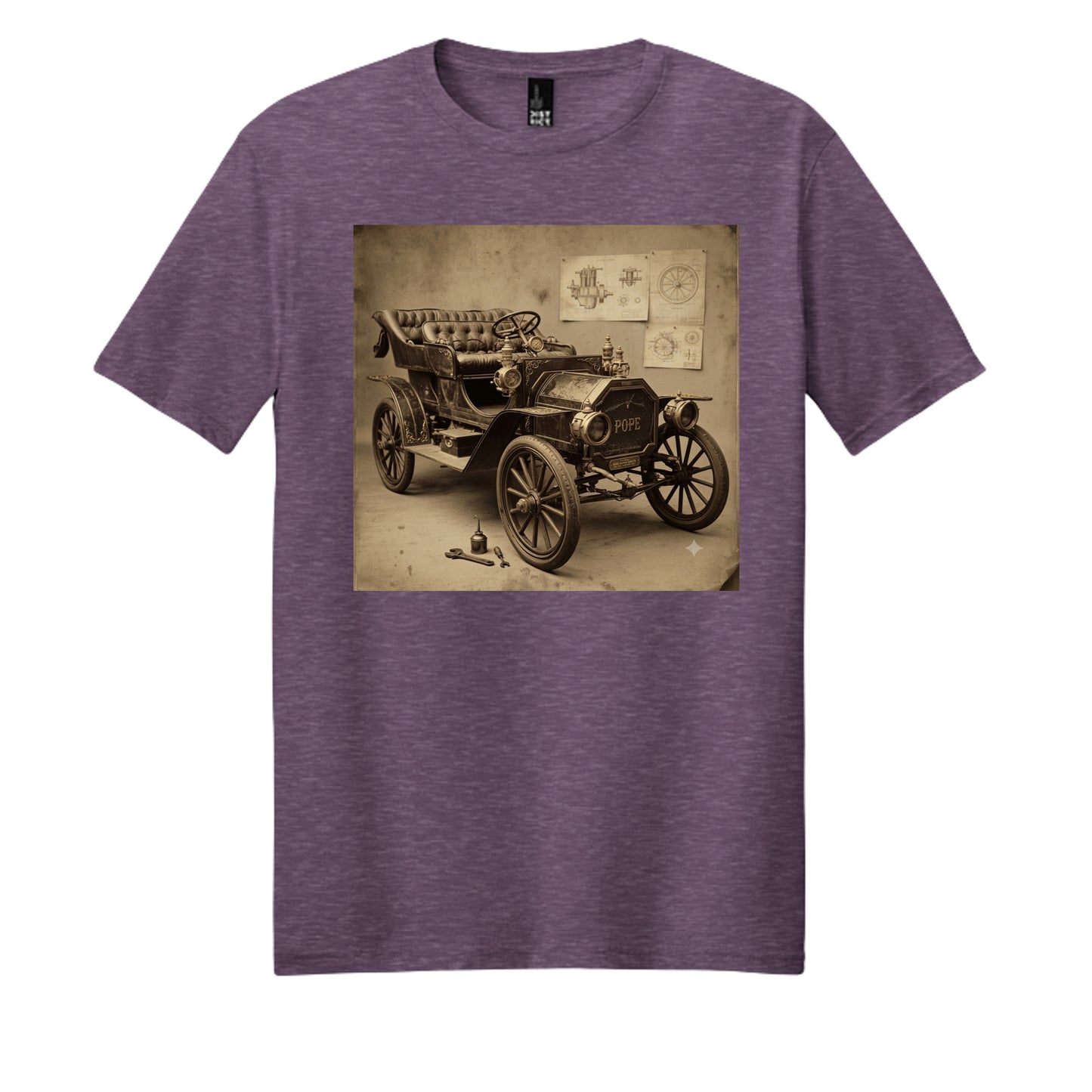 Heathered Eggplant - DM108 - FRONT