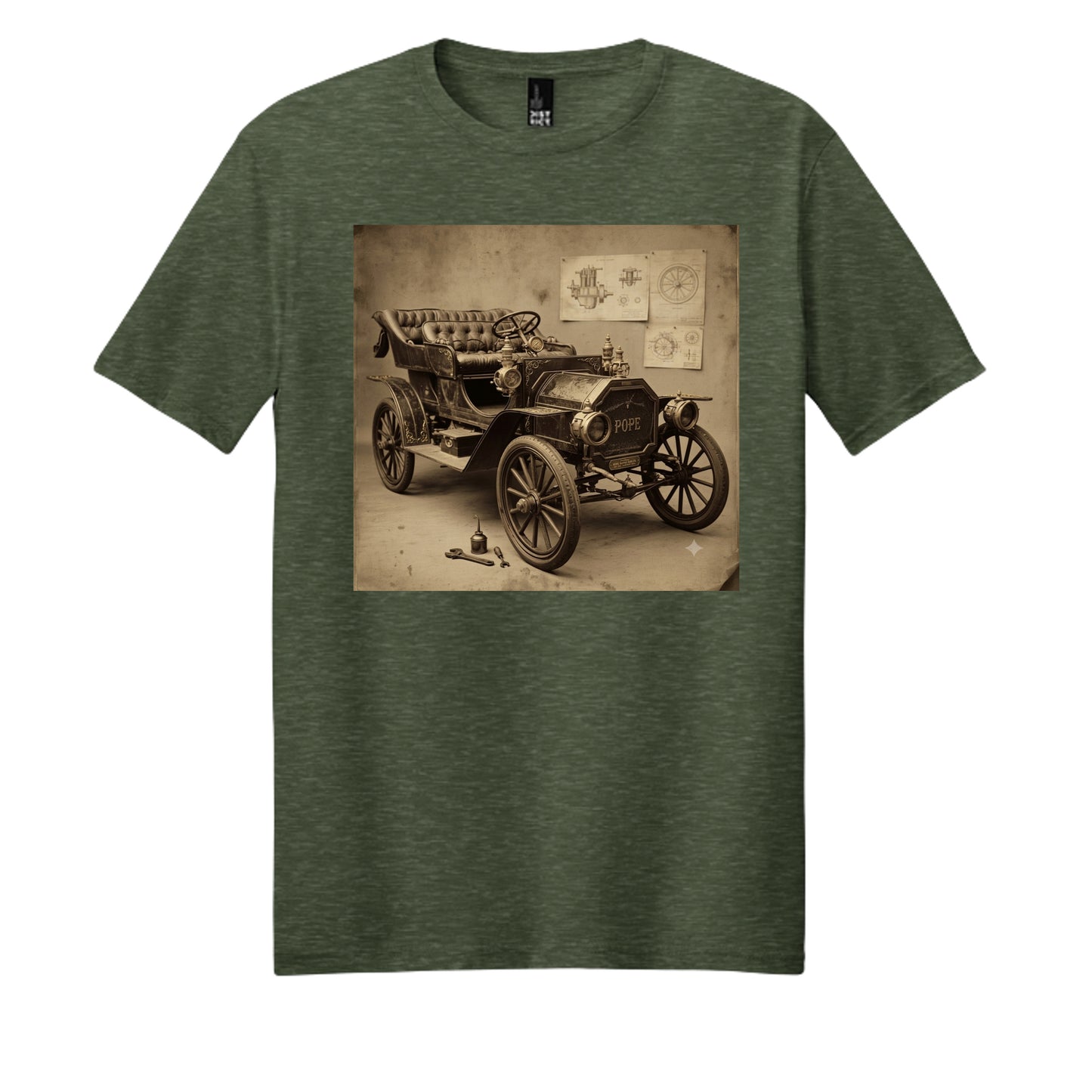 Heathered Forest Green - DM108 - FRONT