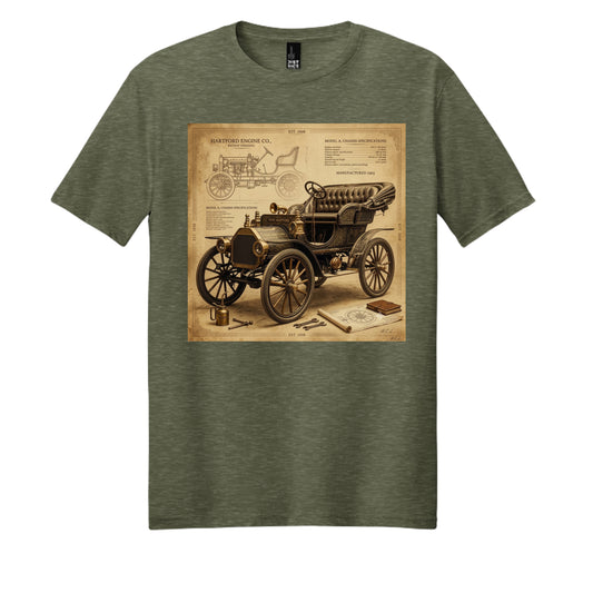 Heathered Olive - DM108 - FRONT