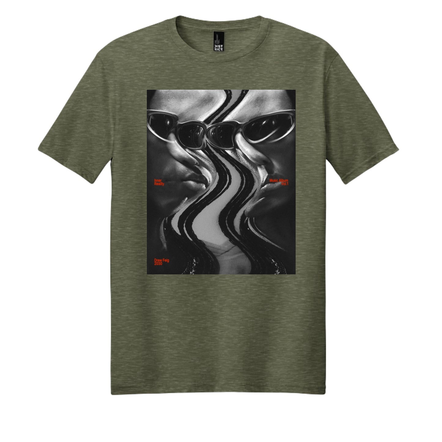 Heathered Olive - DM108 - FRONT