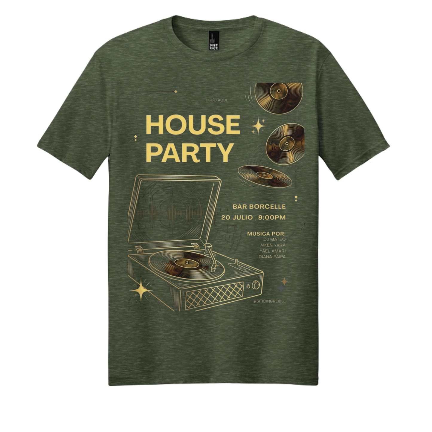 Heathered Forest Green - DM108 - FRONT