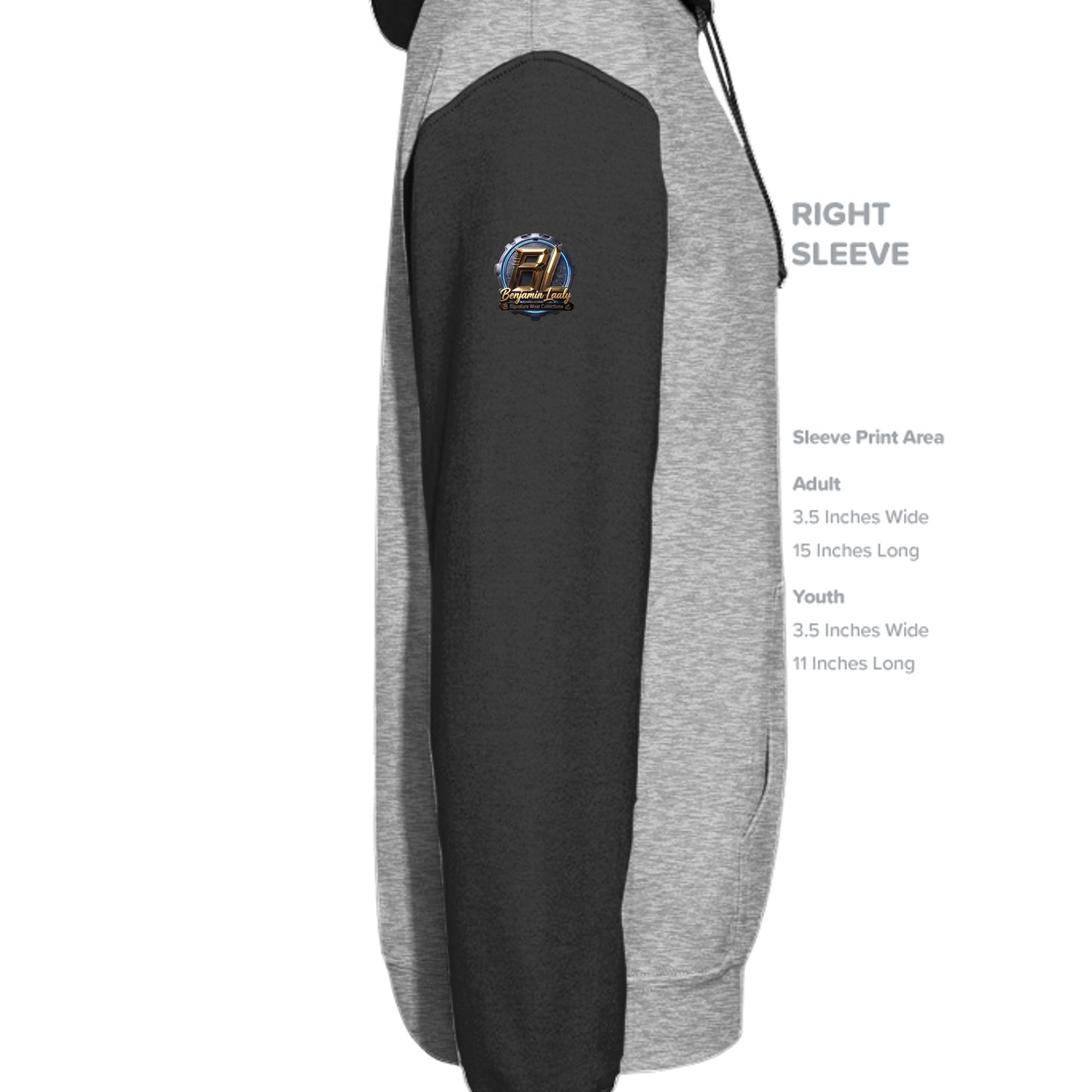 Grey Heather/ Black - IND4000 - SLEEVE_RIGHT