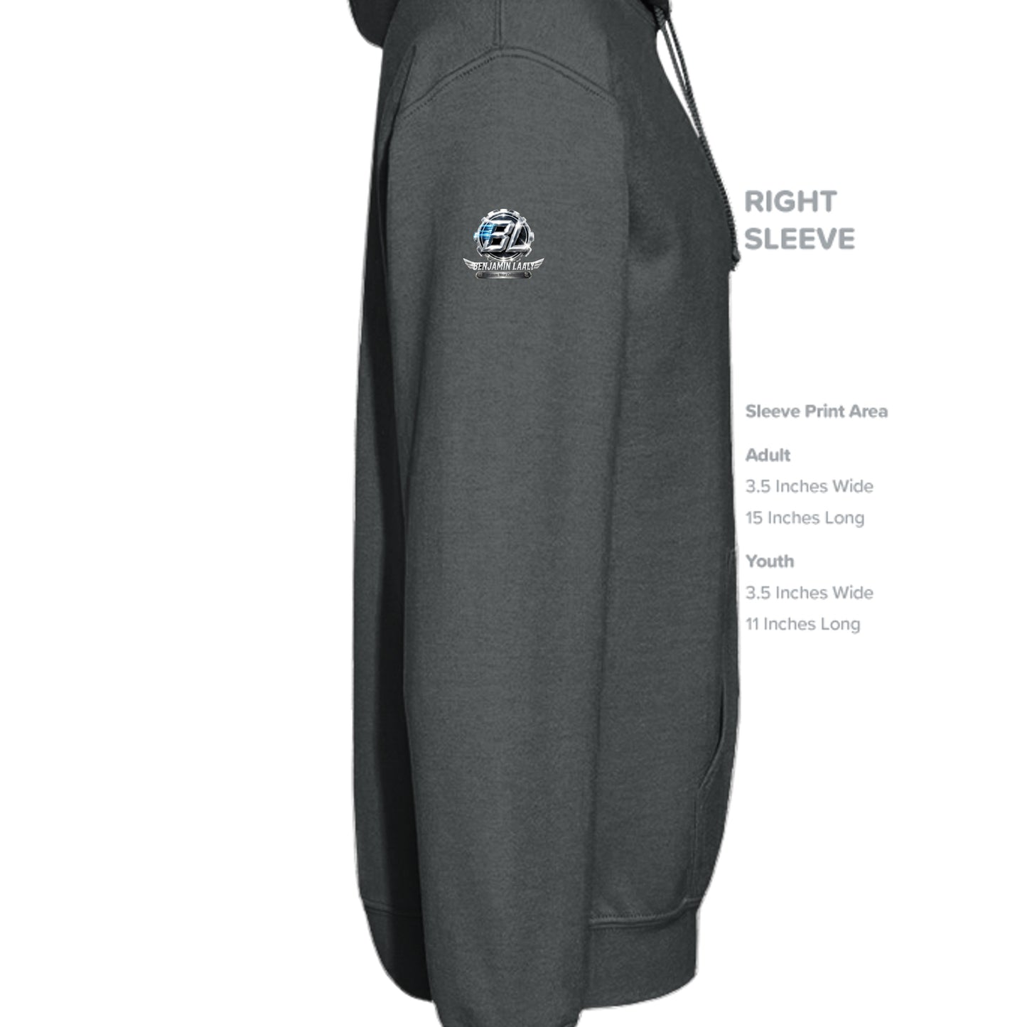 Charcoal Heather - SS4001Y - SLEEVE_RIGHT