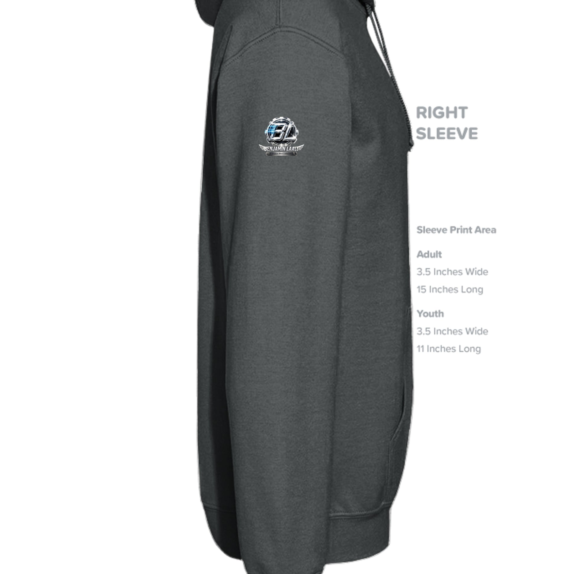 Charcoal Heather - SS4001Y - SLEEVE_RIGHT