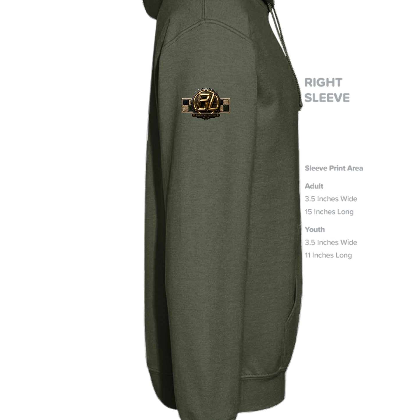 MILITARY GREEN - SF500 - SLEEVE_RIGHT
