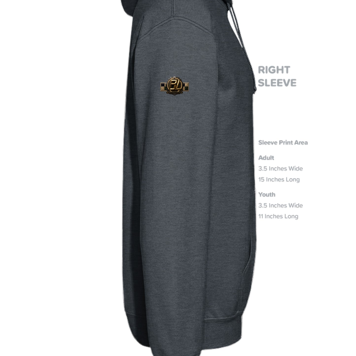 DARK HEATHER - SF500 - SLEEVE_RIGHT