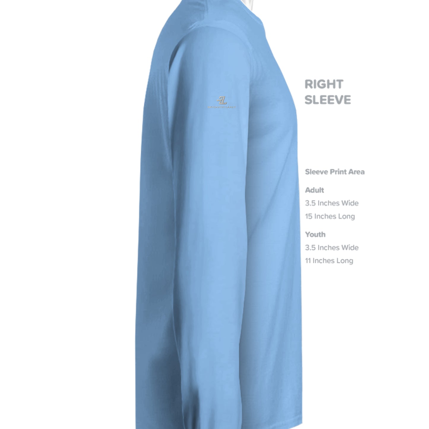 Carolina Blue - 3501 - SLEEVE_RIGHT