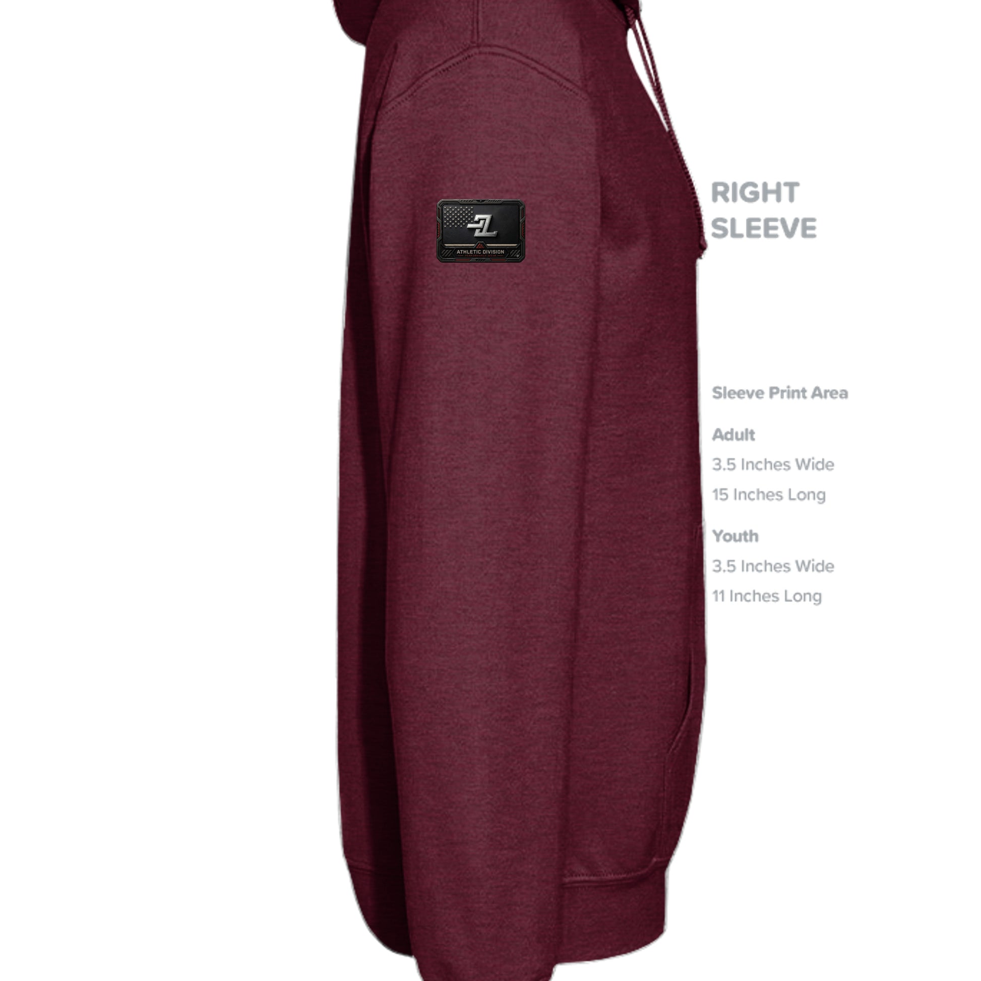 Maroon Heather - DT8101 - SLEEVE_RIGHT