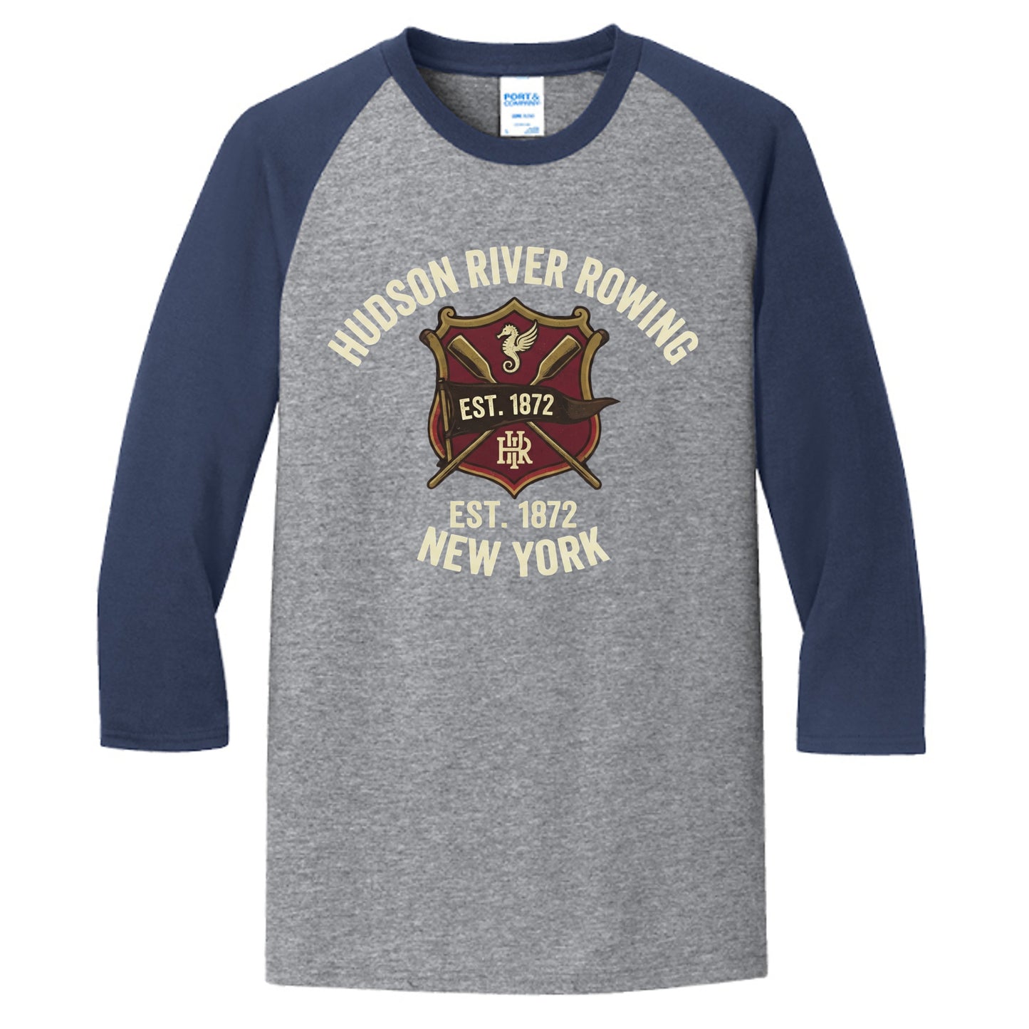 Athletic Heather/ Navy - PC55RS - FRONT